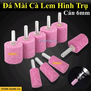 1 Viên đá mài cà lem hình trụ cán 6mm | đá doa lỗ, mài trục dành cho máy mài khuôn đủ size 6 ly | Đá mài cà rem