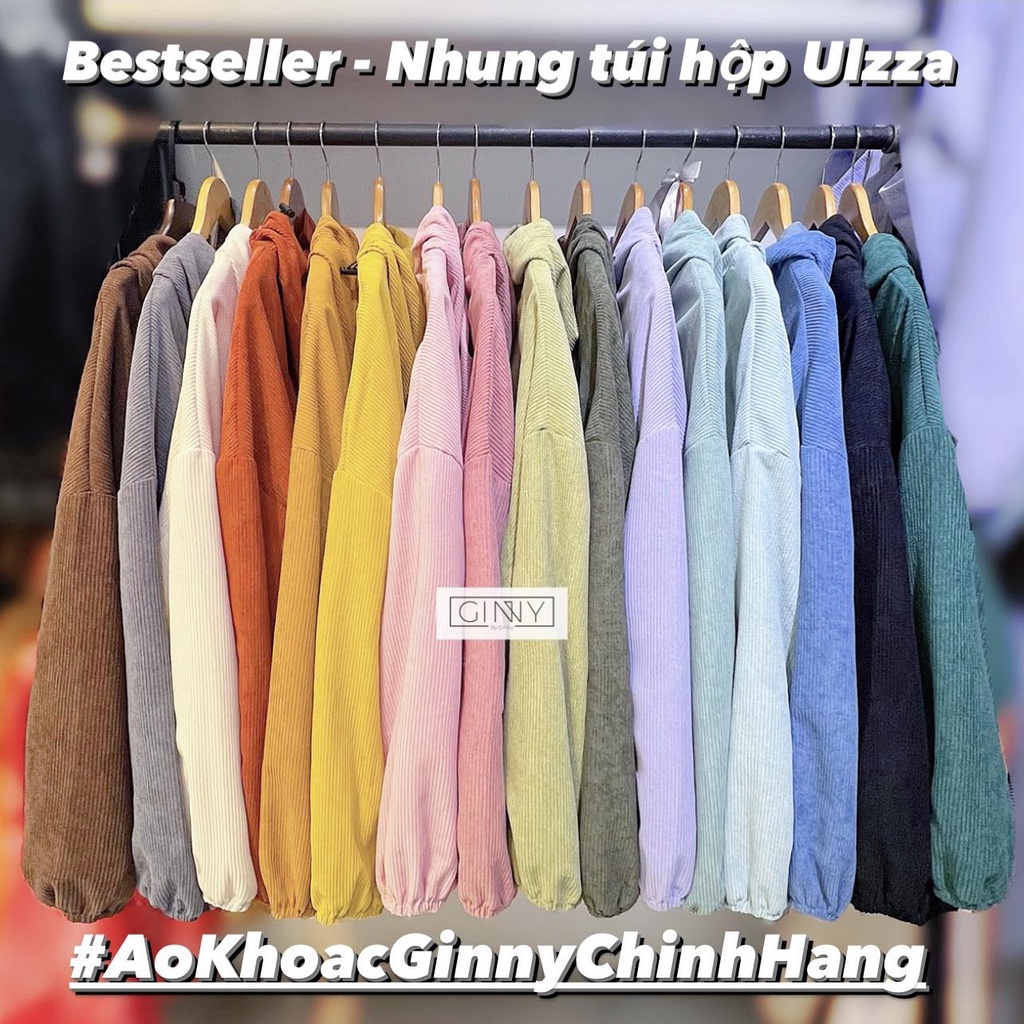 Áo khoác nhung túi hộp GINNY AKN-TL03 phiên bản đặc biệt | Siêu hot trend | Chất liệu cao cấp