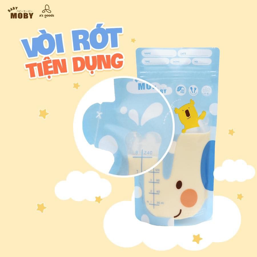 Túi trữ sữa Moby Thái Lan mẫu mới 150ml (30 túi), Suzy baby