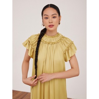 Đầm lụa dài Mauve Queen dress