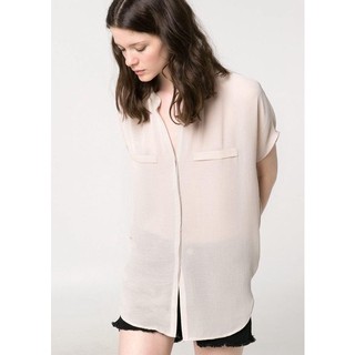 Áo sơ mi nữ MANGO dáng blouse suông