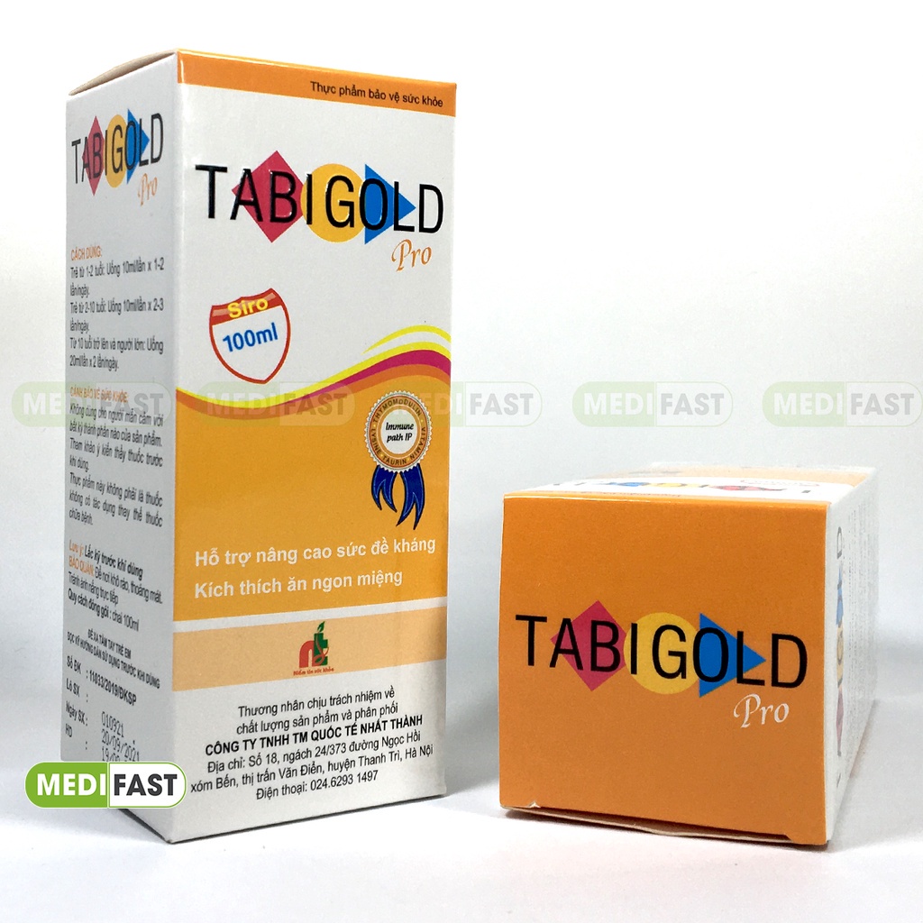 Siro vitamin Tabigold Pro 100ml tăng sức đề kháng cho bé, giúp bé ăn ngon ngủ ngon - Thanh Thảo Pharmacy