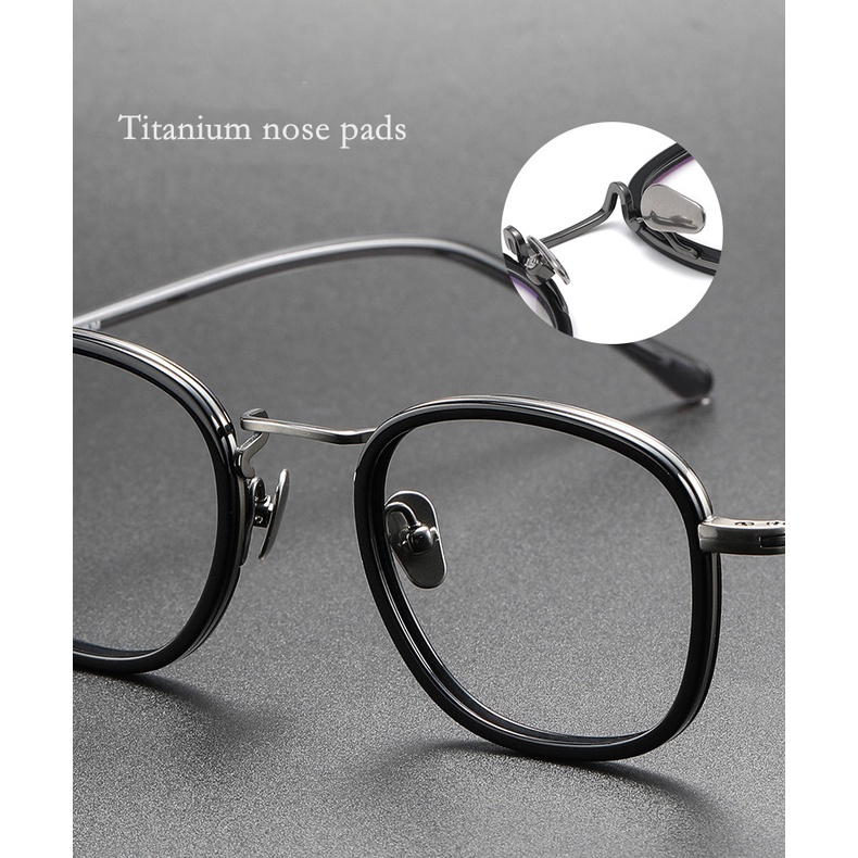 Mắt Kính Gọng Vuông Nhỏ Cong Bằng Sợi Acetate Phong Cách Retro Nhật Bản MASUNAGA GMS121TS