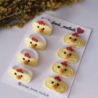 Cặp tóc hanmade bằng len móc theo yêu cầu (ib chọn mẫu)