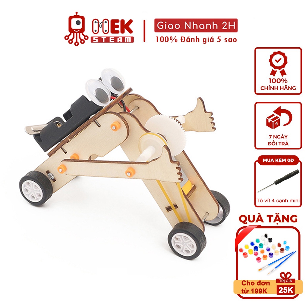 Đồ chơi trẻ em MEKVN bộ lắp ráp mô hình robot sâu đo Like động cơ điện J-15 bằng gỗ phát triển trí tuệ sáng tạo