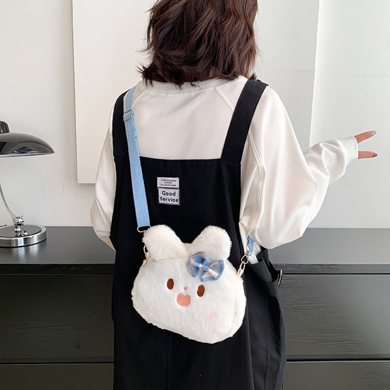 Túi Bông Đeo Chéo Đựng Điện Thoại Họa Tiết Hoạt Hình Nhật Bản