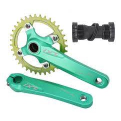 Bộ giò dĩa cốt rỗng xe đạp MTB kèm BB IXF 170mm không đĩa