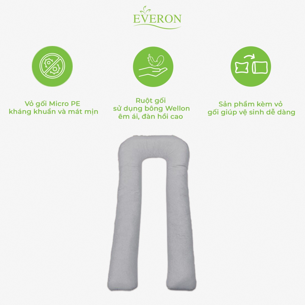Gối EVERON chữ U 5S phù hợp với bà bầu