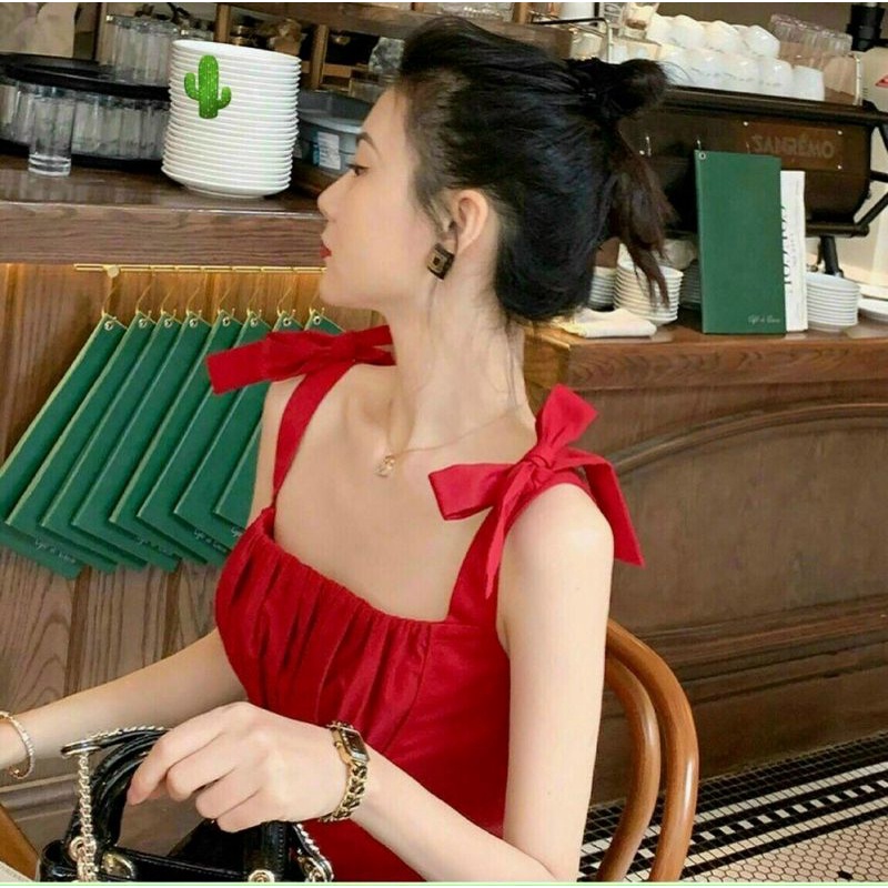 Áo nhúng ngực nơ kiểu lên fom siêu kute PC