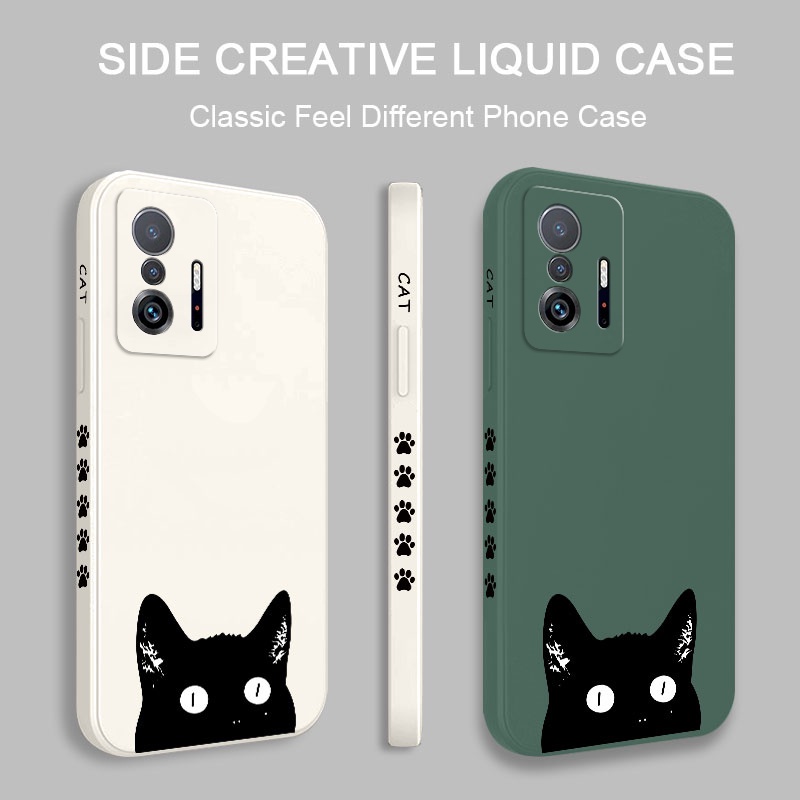 Đen Ốp Điện Thoại Hình Mèo Dễ Thương Cho xiaomi mi 13t 12t 11t 10t pro lite mi 9t pro