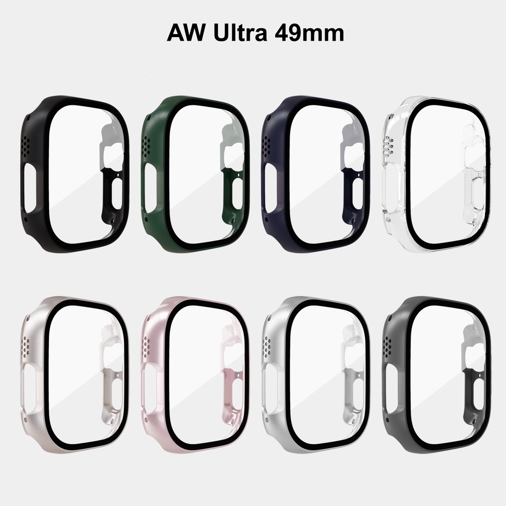 Ốp Case PC Mặt Kính Cường Lực chống va đập cho Apple Watch Ultra 1/2 49mm