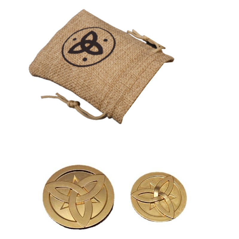 Surrounding Impact Genshin Mora Gold Coin Cloth Bag Board Currency Game Props
