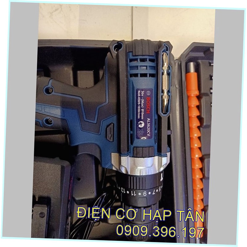 Máy Khoan BOS 36V Có Búa Lõi Đồng  - 2 Pin Bắt Vít, Khoan Sắt, Khoan Tường, Khoan Gỗ