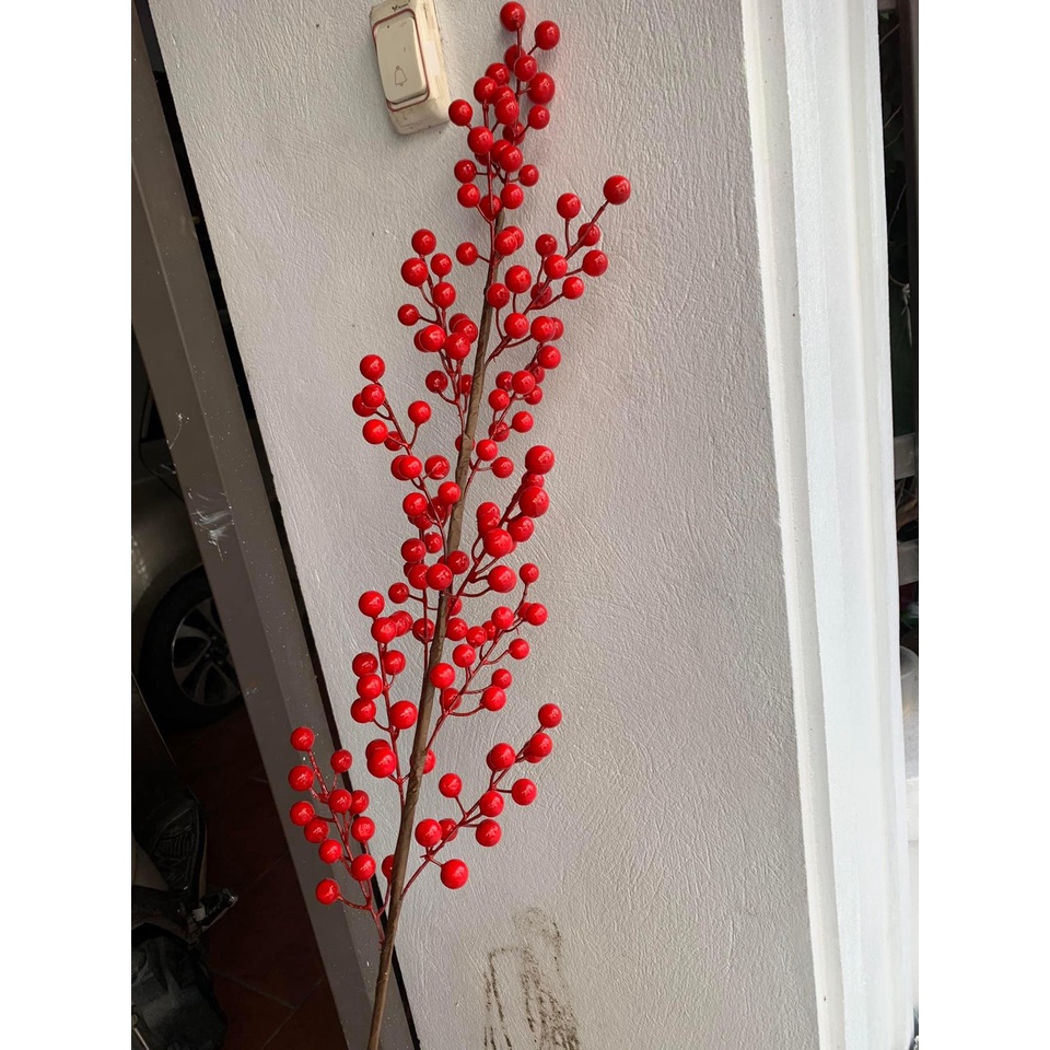 Cành hoa đào đông hàng cao cấp, 1 cành có 12 nhánh, 6 nhánh dùng cắm bình, trang trí nhà cửa