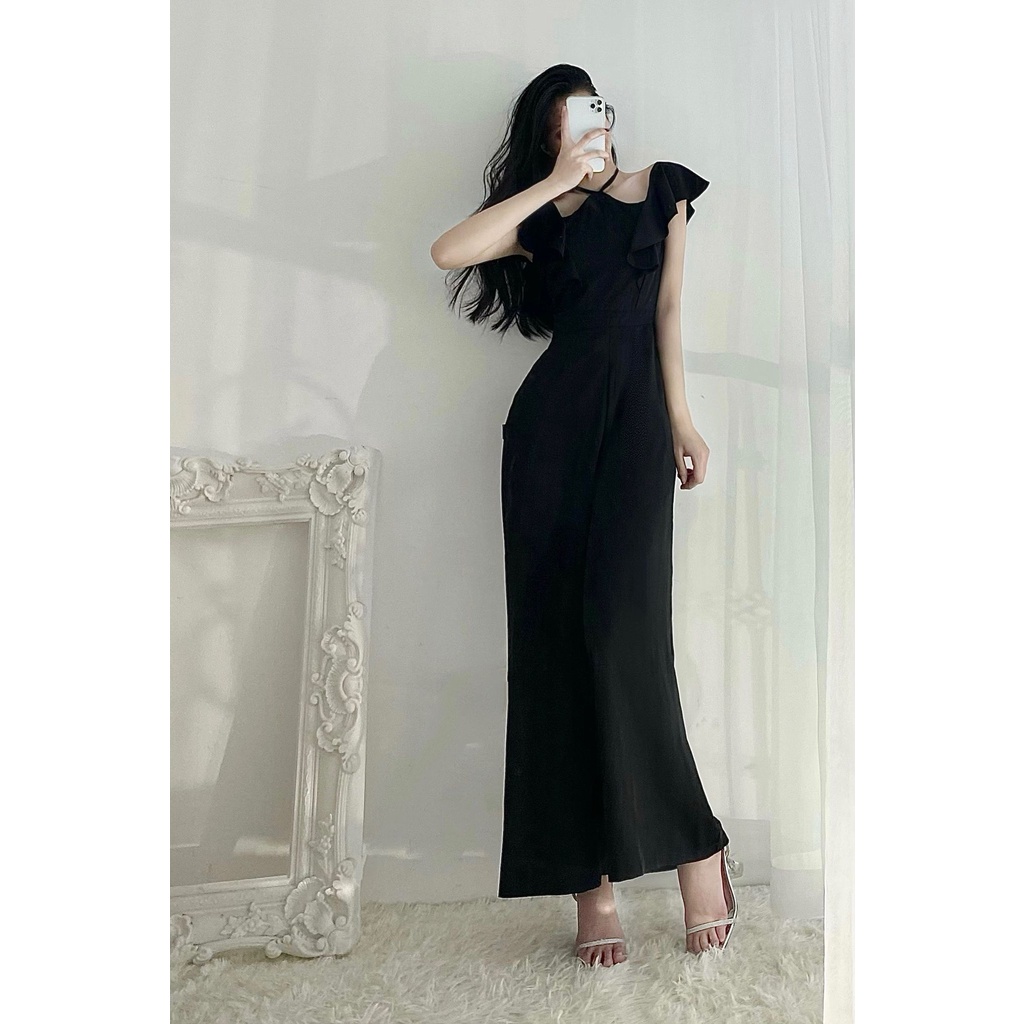 Jumpsuit Sát Nách 2 Màu A1294 Chất Lụa Cao Cấp Kèm Lót Thiết Kế Sang Chảnh