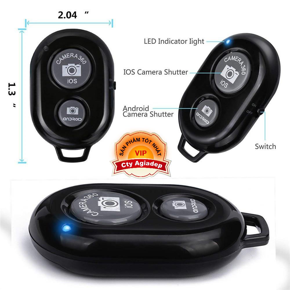 Điều khiển (Remote) Shutter-S3 Chụp ảnh không dây Bluetooth siêu xịn pin rời Giormani