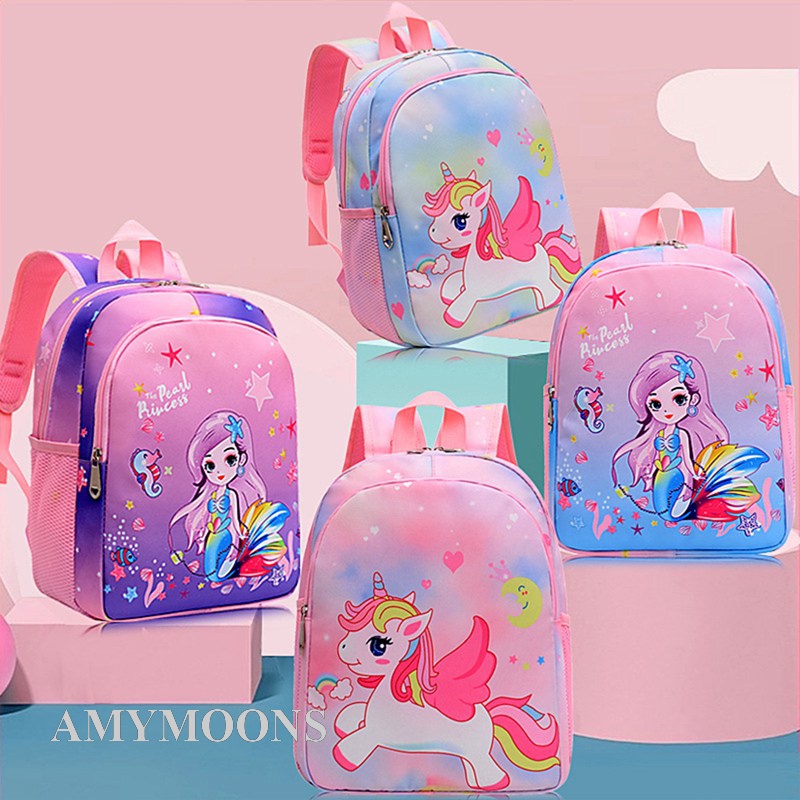 Balo Đi Học Họa Tiết Hoạt Hình Ngựa Pony Sekolah Perempuan Kanak Tadika Cho Bé