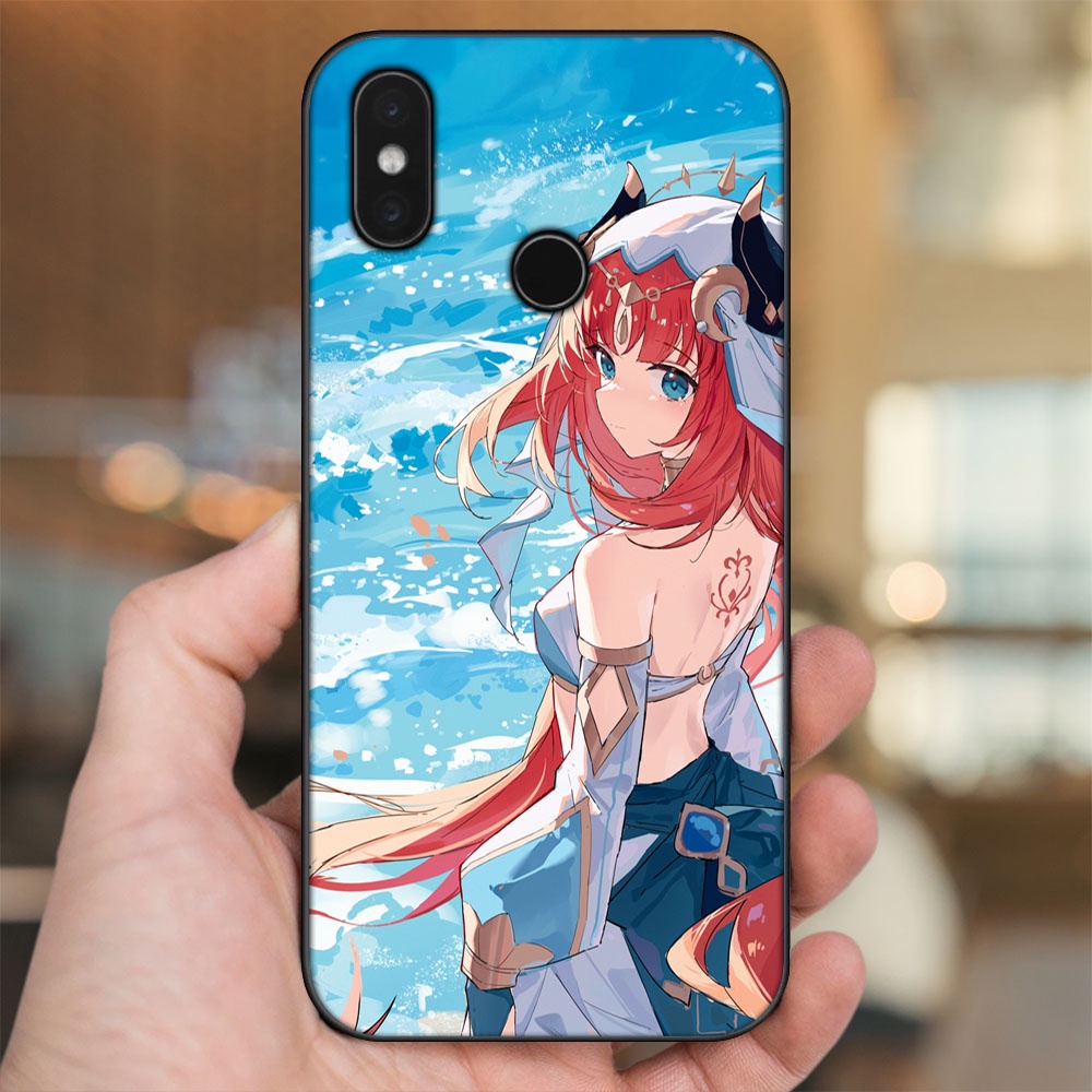 Ốp lưng Xiaomi Mi 8, Mi 8 SE viền đen in hình Nilou Genshin Impact