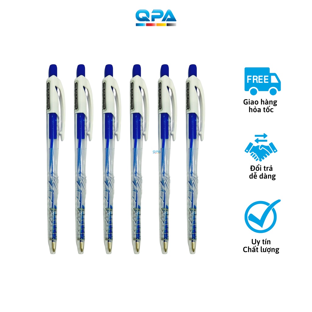 Hộp 50 cây bút bi mực xanh ÁNH SÁNG MS B33 ngòi 0.7mm