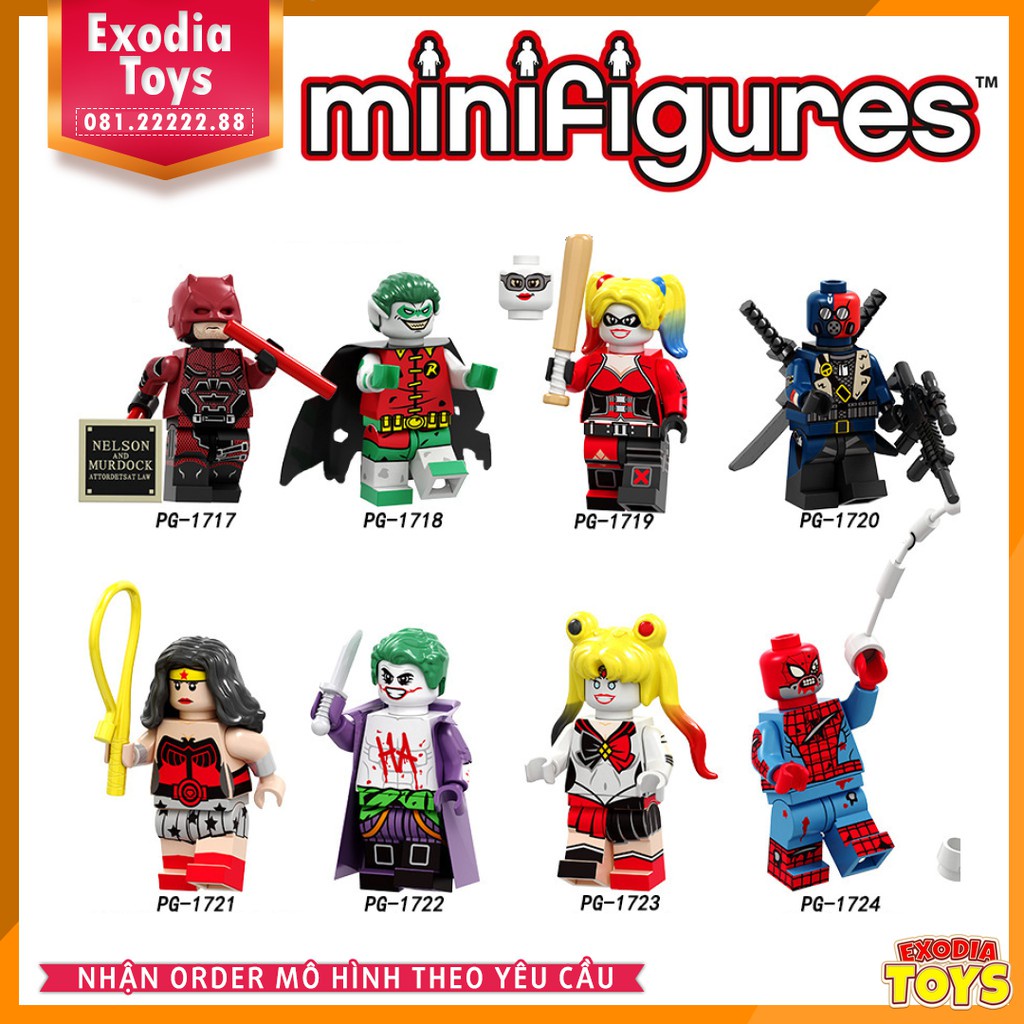 Xếp hình minifigure siêu anh hùng vũ trụ Marvel/DC Comics - Đồ Chơi Thông Minh - POGO PG8196
