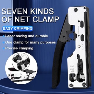 Kìm bấm mạng cat5 cat6 cat6A cat7 siêu êm tặng Tool tuốt, cắt dây mạng