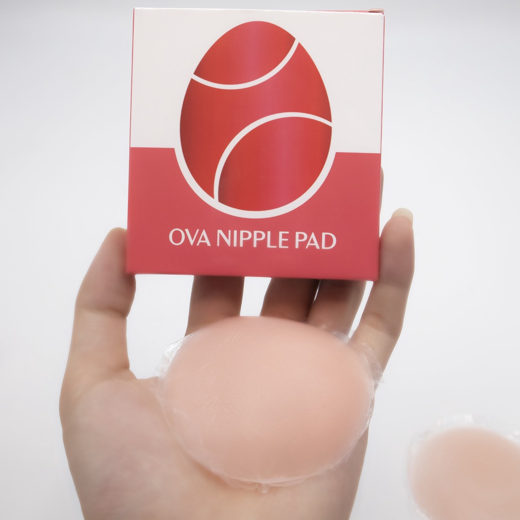 Miếng dán ngực silicon cao cấp OvaPink Nipple Pad siêu dính, thật như da tự nhiên, tái sử dụng 6 tháng (có che tên)
