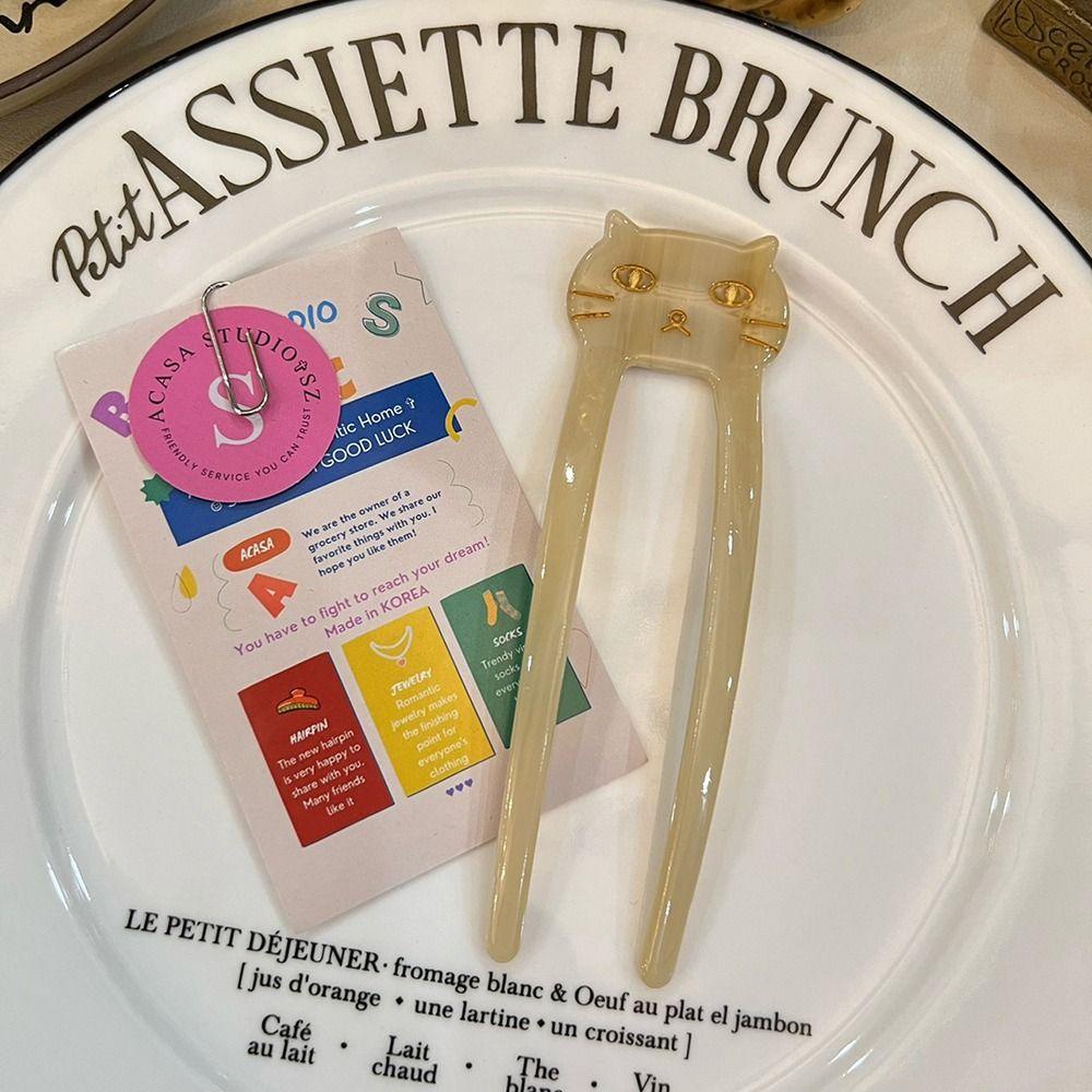 Danilo Kẹp Tóc Chữ U Hình Chuột / Mèo Bằng Axit Acetic Cá Tính Thanh Lịch Cho Nữ