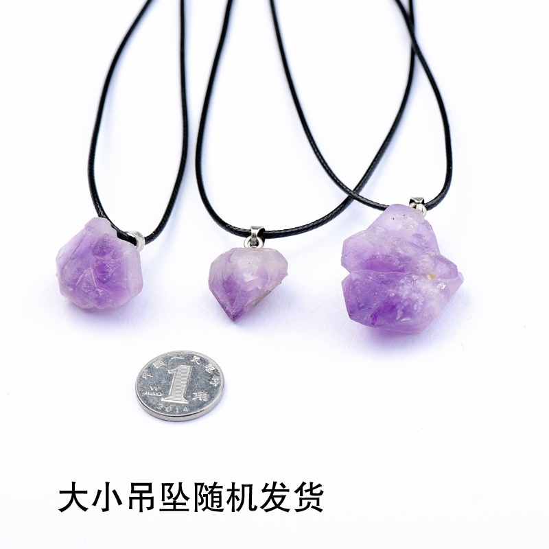 Mặt Dây Chuyền Bằng Đá Thạch Anh Tím Tự Nhiên