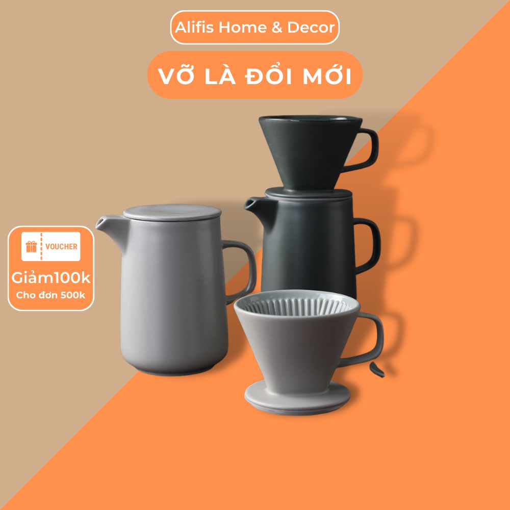 Bình sứ pha cà phê cao cấp Alifis