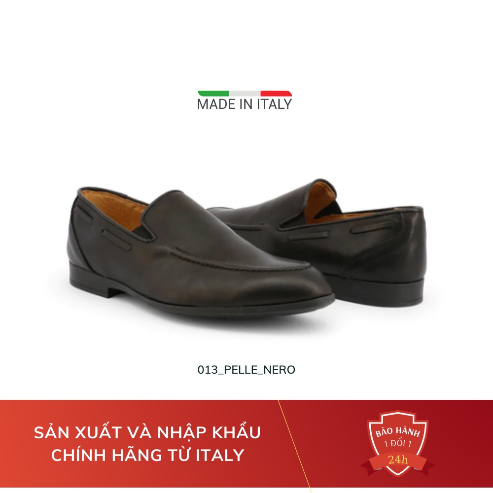 Giày Lười Nam Da Trơn Cao Cấp DUCA DI MORRONE Nhập Khẩu Chính Hãng Từ Ý - Made In Italy – 013_PELLE_NERO