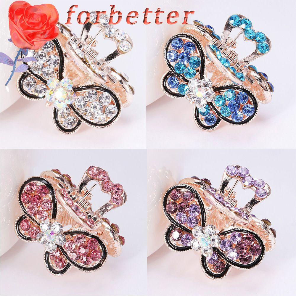 Kẹp tóc càng cua đính đá hình bướm