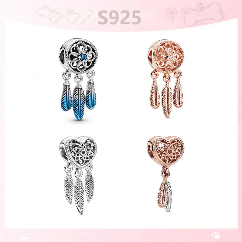 Mặt Dây Chuyền Bạc S925 Hình Dreamcatcher May Mắn Xinh Xắn Thời Trang