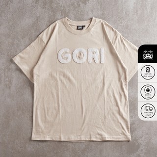 Áo Thun Tay Lỡ Gori Tee | Màu Beige Chất Liệu Cao Cấp Chữ Nổi