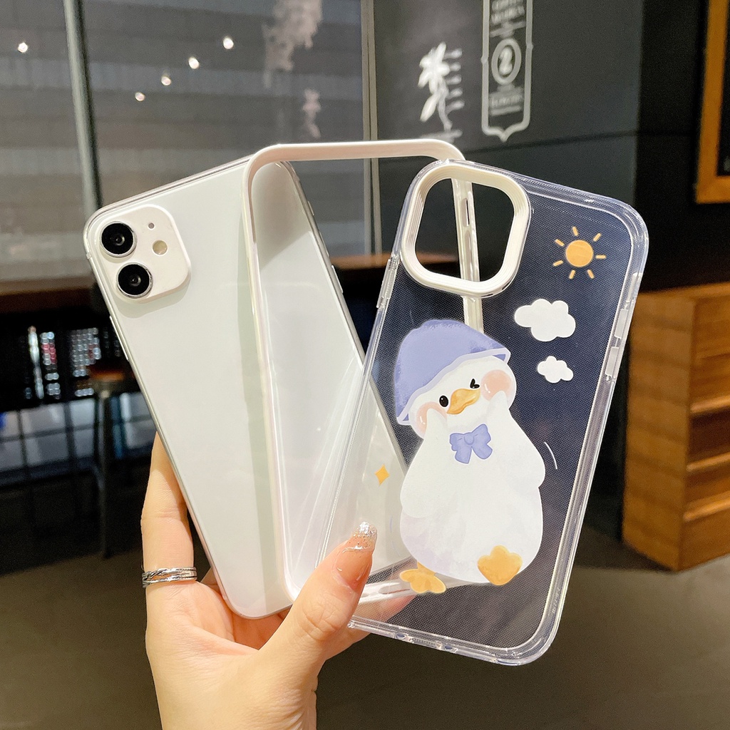 Ốp Điện Thoại Trong Suốt Chống Sốc 3 Trong 1 Cho iPhone 14 13 12 11 Pro Max XS XR X 8 7 Plus + SE 2020