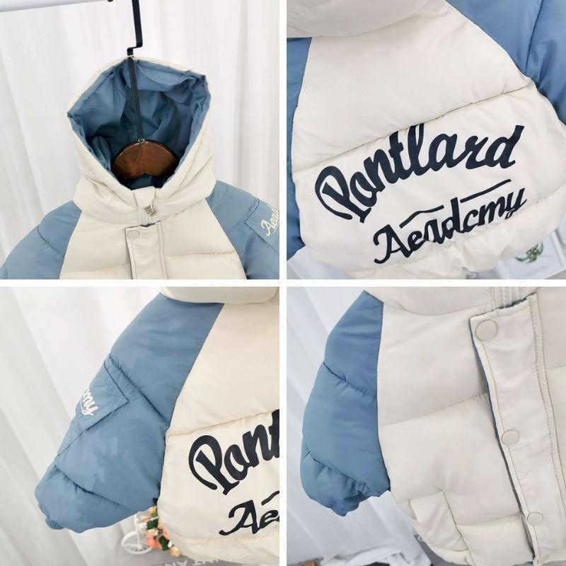 Áo phao cho bé trai và bé gái tay phối màu cho bé 8-19kg