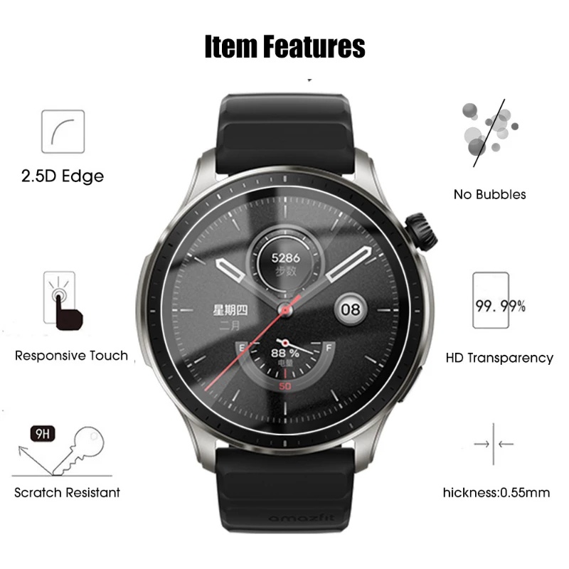 Kính CườNg LựC 3D ChốNg TrầY XướC Cho Huami Amazfit GTR 4 GTR4