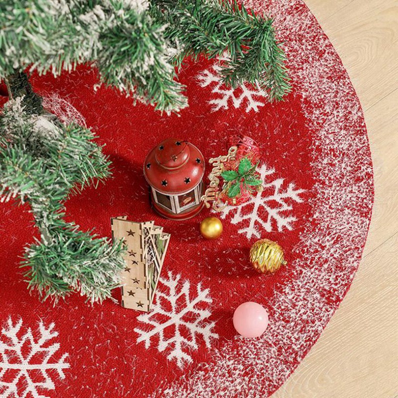 Thảm Trải Sàn Trang Trí Cây Thông Noel Họa Tiết Tuyết 120CM