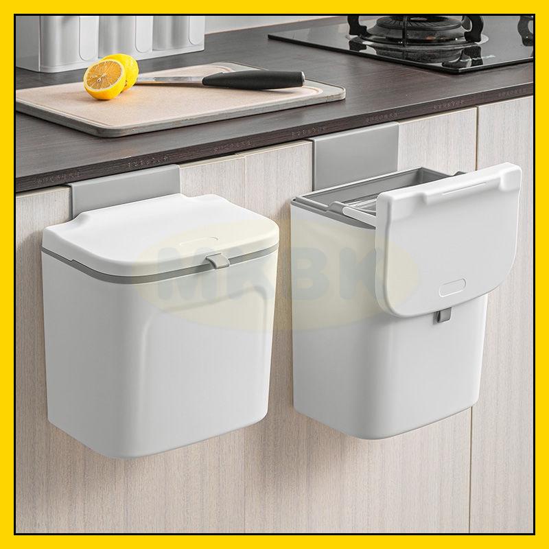 Thùng Đựng Rác Gắn Cửa Tủ Nhà Bếp Không Cần Khoan Lỗ Kích Thước Lớn Có Nắp Đậy