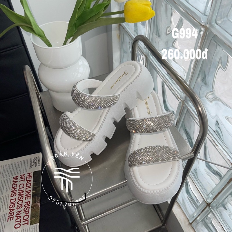 Dép xuồng 2 dây đá