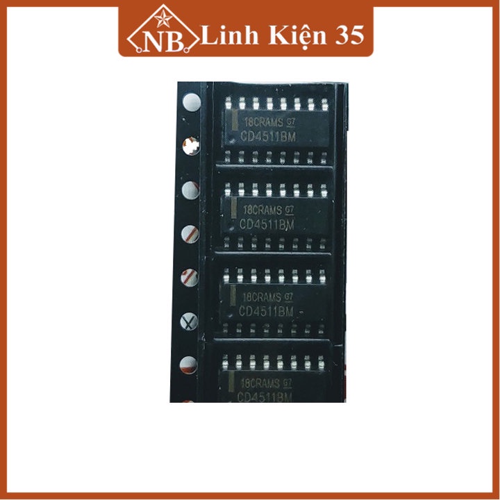 IC CD4511 dạng chân cắm hoặc chân dán tuỳ chọn