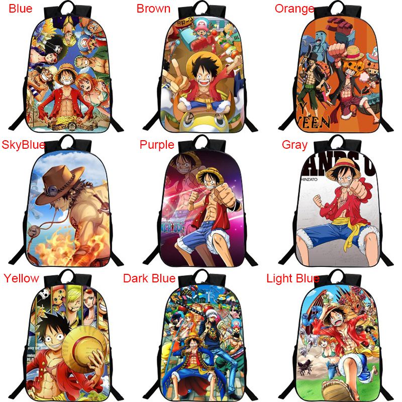 Ba Lô In Hoạt Hình One Piece Thời Trang Unisex