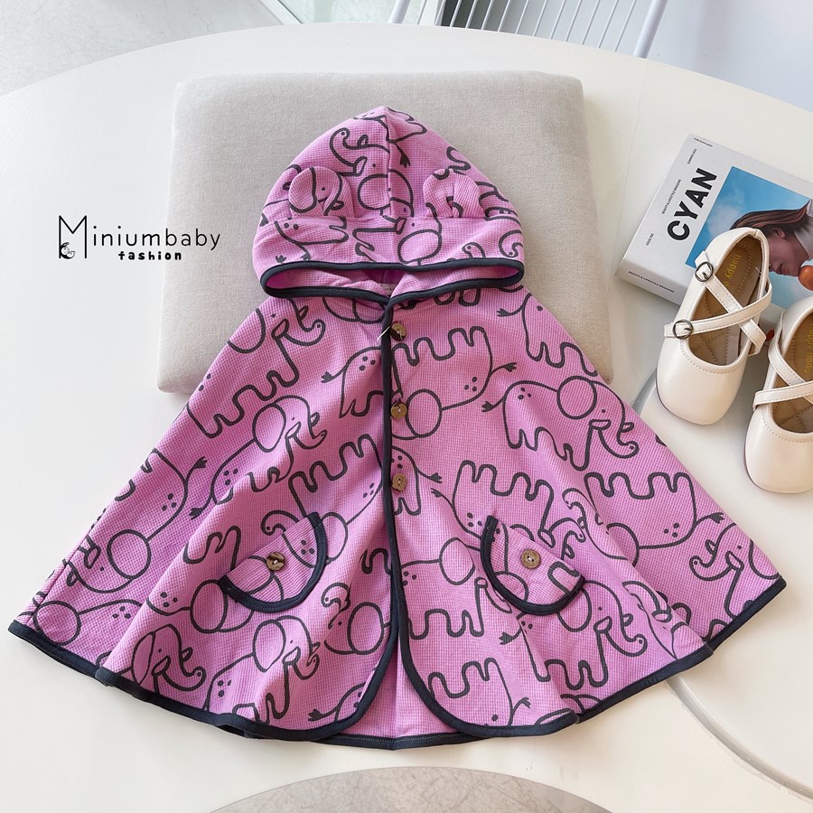 Áo choàng chống nắng cản gió giữ ấm cho bé trai ủ cho bé sơ sinh đồ đi biển bé gái miniumbabyfashion ACCD