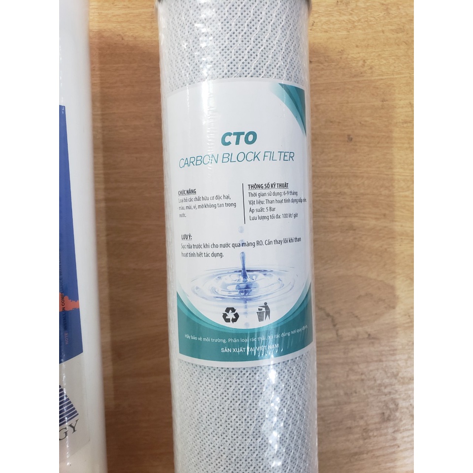 Lõi Lọc Nước Sinh Hoạt Số 3 CTO Loại 10 Inch - (Dùng Trong Bộ Lọc Nước Sinh Hoạt)