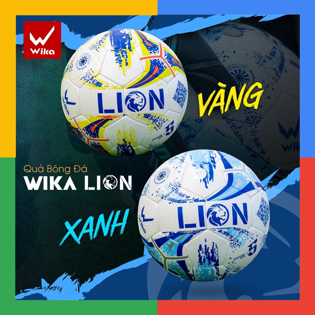 Qủa Bóng Đá Wika Lion , Banh Size 5 Chính Hãng Wika