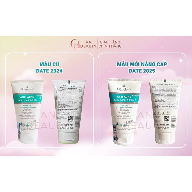 Sữa Rửa Mặt FLOSLEK Dành Cho Da Dầu, Mụn 125ml