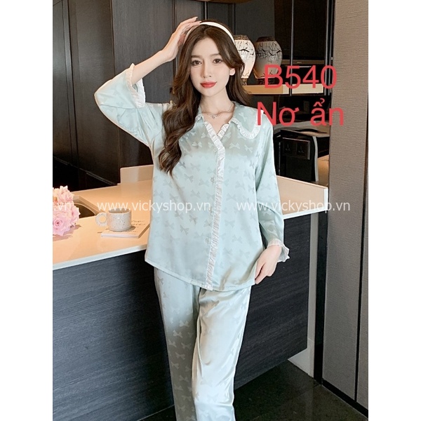 Bộ ngủ lụa TDQD chuẩn hàng QCCC, chất vải mềm mịn, mặc thoải mái.B540