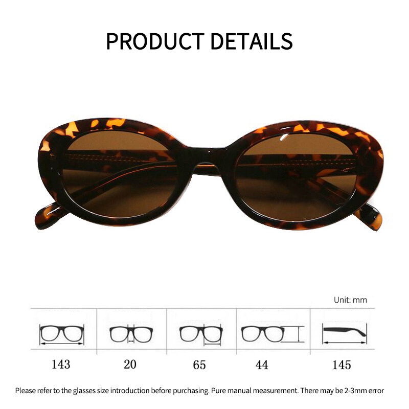 Kính Mát Gọng Oval Nhỏ Thời Trang Cho Nam Nữ