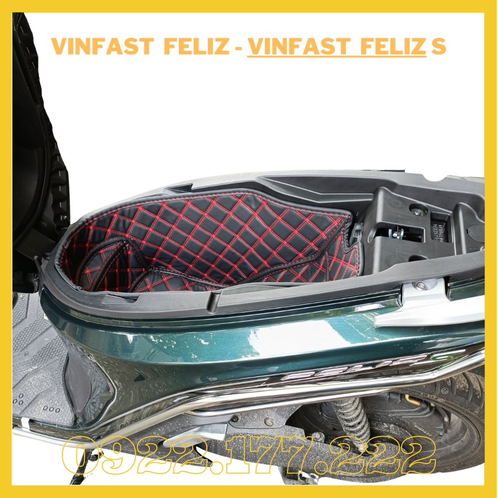 [HCM] [Vinfast]Lót cốp da da chống sốc và cách nhiệt dùng cho xe máy điện Vinfast Feliz và Feliz S, BH 2 năm!