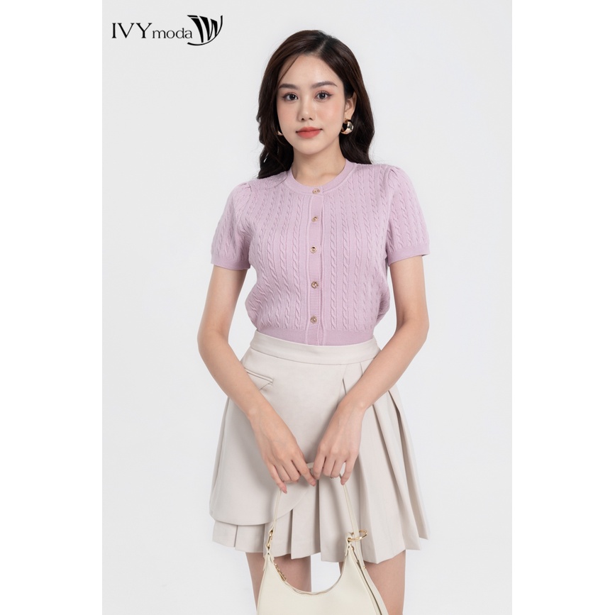 Chân váy xếp ly 2 lớp IVY moda MS 31M7990