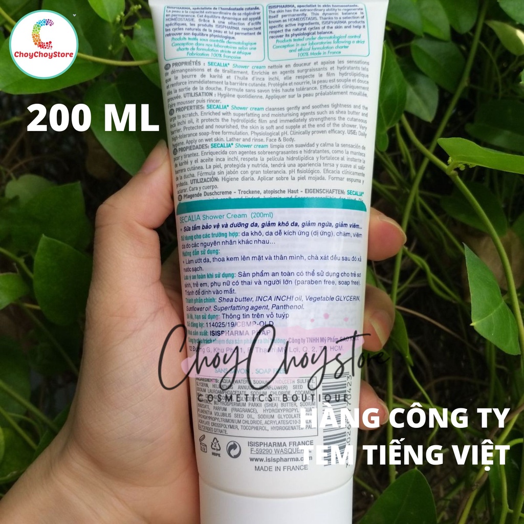 ✔️ ISIS Pharma Secalia Shower Cream 200mL & 400mL - Sữa tắm cho da khô,  chàm